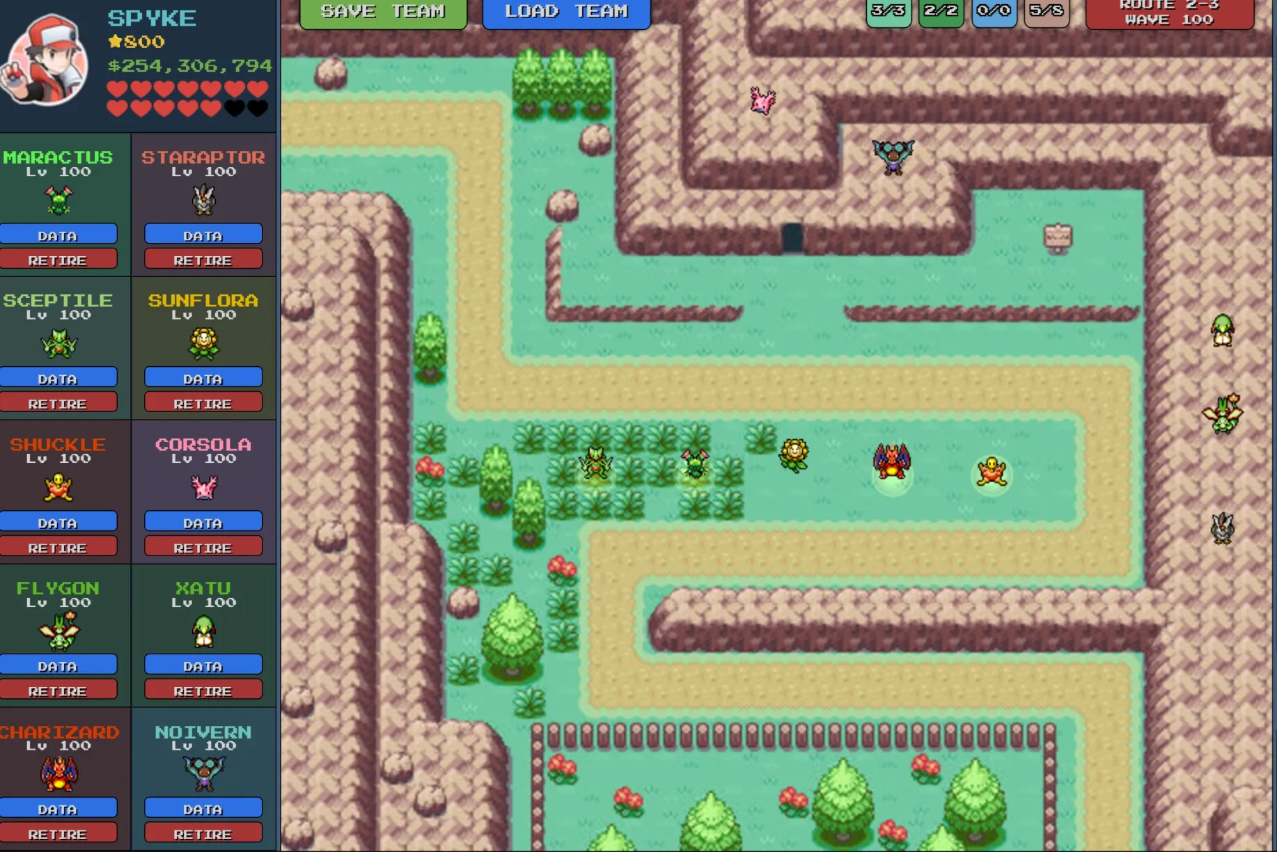 Route 3-3 PokePath TD best team clearing strategy